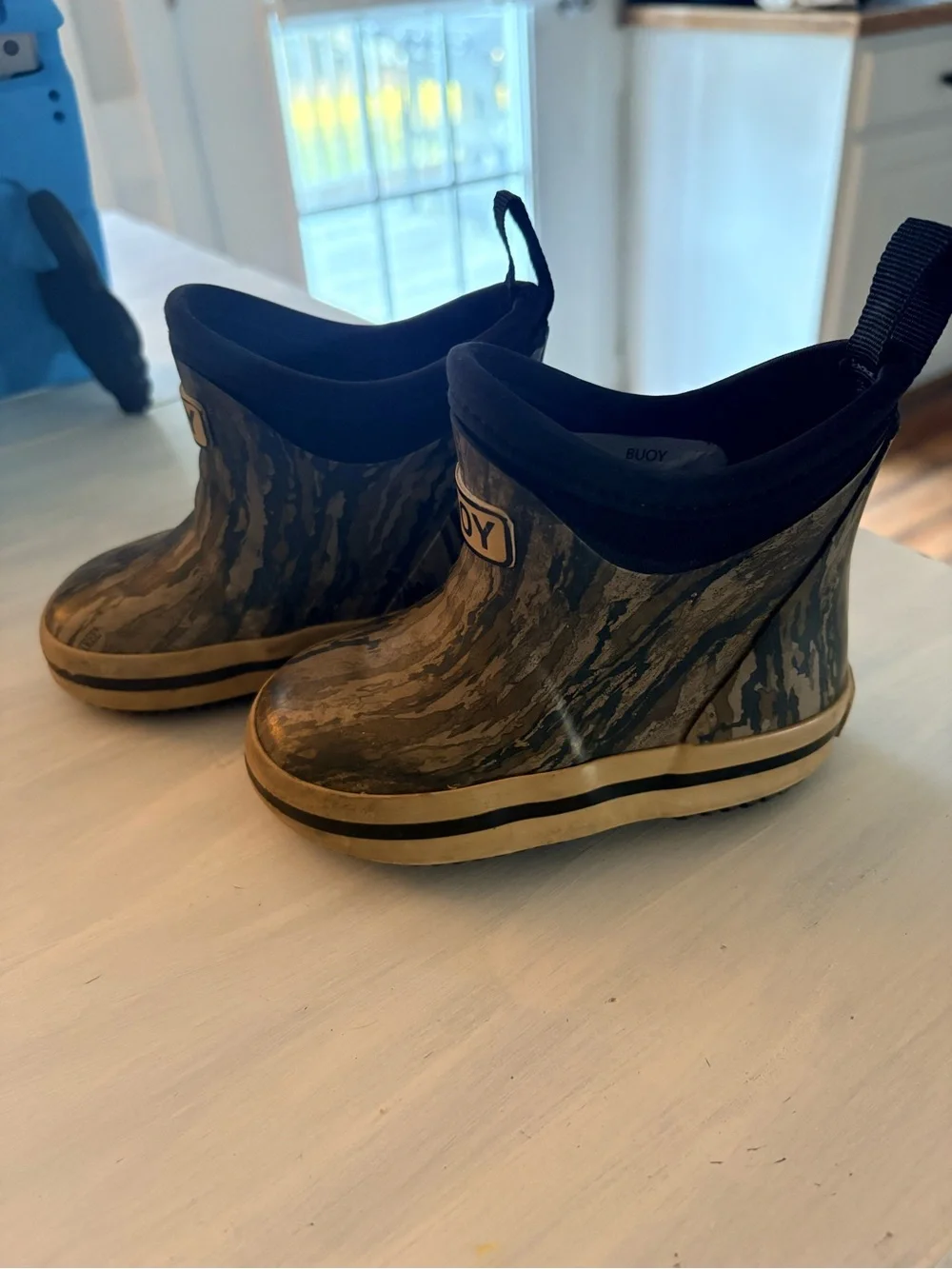 Kids Brown Camouflage Waterproof Rain & Snow Boots